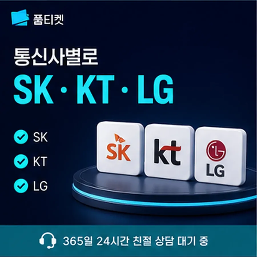 품티켓 SKT 콘텐츠이용료 이용 한도 점검 안내 이미지